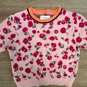 Pink Floral Kids Sweater